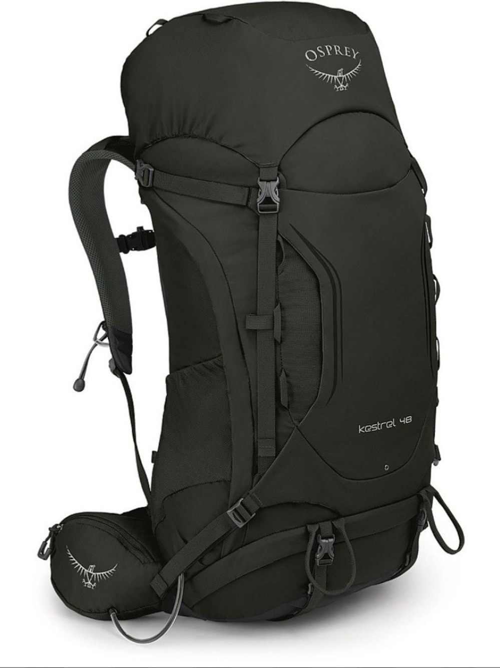 OSPREY Black Kestrel 48 Men's Hiking Backpack